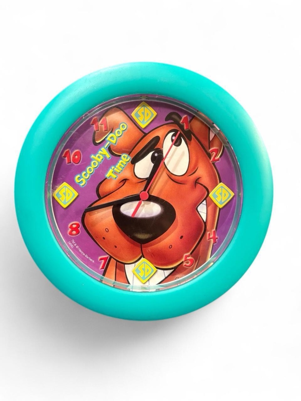 Vintage 2004 Scooby-Doo Wall Clock Teal Turquoise Hanna-Barbera 11.5" Y2K
